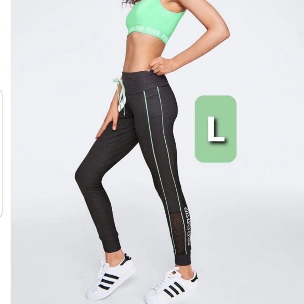 New Victoria's Secret PINK Campus leggings joggers mesh L